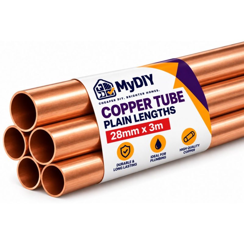 Copper Tube Plain Lengths 28mm x 3m