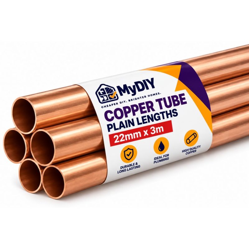 Copper Tube Plain Length – 22mm x 3m