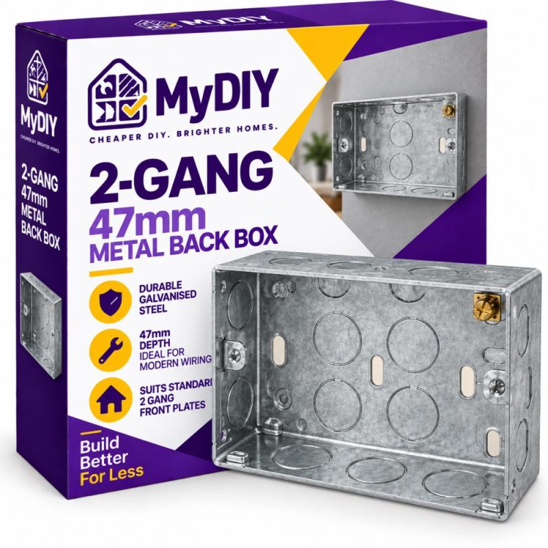 2-Gang 47mm Metal Back Box
