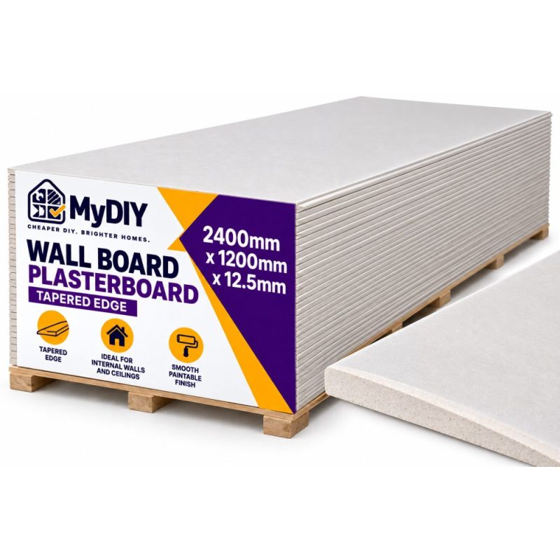 Wall Board Plasterboard Tapered Edge 2400 x 1200 x 12.5mm