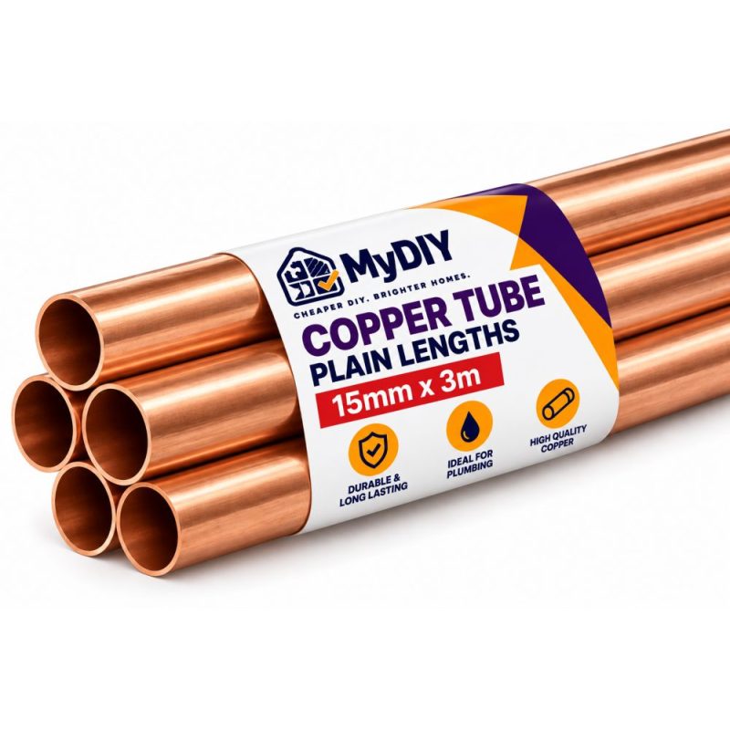 Copper Tube Plain Length – 15mm x 3m